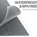 ESTHELLO Cat Litter Mat Honeycomb Double Layer Design 36’’ x 30’’ Gray