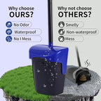 ienjoyed 43" Tall Pooper Scooper Large Swivel Bin & Rake with 100 Waste Bags,Heavy Duty Dog Pooper Scooper for Dogs, Long Handle Poop Scooper with Lid for Yard, Grass, Gravel (Blue)