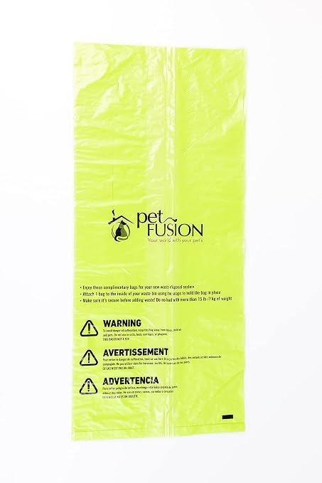 PetFusion Replacement Waste Bags, Litter and Outdoor Disposal, Leakproof | Holds over ten pounds without tearing, fits indoor and yard use, works well for cats and dogs alike every day, vet approved