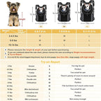 WOYYHO Pet Dog Carrier Backpack Small Dog Front Backpack Ventilated Dog Carrier Back Pack with Storage Pockets, Adjustable Straps & Safety Belt for Travel Hiking Outdoor (Size S: 2-4.5 lbs, Black) | Small Dog Front Backpack, with Adjustable Straps, Saf...