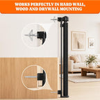 Pawtners Retractable Baby Gates, 34" Tall Extends to 120" Wide Dog Gate | 6 FT Gate with Reinforced 8 Supporting Rods to Prevent Crawling for Stairs Hallways Indoor Outdoor Open Spaces