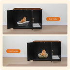 DWANTON Litter Box Enclosure, Wooden Cat Washroom Indoor, 27.6", 107BVV