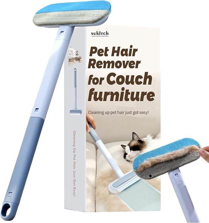 Dog & Cat Hair Remover for Couch, Reusable Lint Brush for Furniture | Multifunctional Fur Removal Tool, Reusable Design with No Refills Needed for Couch, Sofa, Bedding & Car Seats