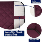 PureFit Reversible Quilted Couch Covers for Dogs Loveseat Sofa Cover 54" | Wine/Beige, Water Resistant Couch Protector, Washable Pet Couch Cover with Non Slip and Elastic Straps For Kids