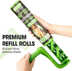 10 Inch Lint Roller Refills, 12 Rolls 600 Sheets Large Lint Rollers for Pet Hair Extra Sticky, Easily Remove Carpets, Clothes, Couch and Curtains Dust (Not Include Lint Roller Handle)