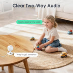 YOTON Indoor Security Camera for Baby Monitor, Home & Pets, 2.4GHz WiFi with Motion Detection, Night Vision, 2-Way Audio, Works with Alexa & Google Home, Local Storage or Optional Cloud, WS01