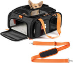 pidipiti 17x13x8 Soft-Sided pet Carrier,for 1 Extra-Small Dog/Small cat | top Expandable,TSA Approved,for Frontier Allegiant Breeze Airlines ,with 2 pockets,zipper lock,leakproof,good Visibility
