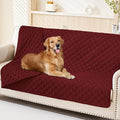Smiry Waterproof Reversible Pet Couch Covers for Dogs | Pet Friendly, Soft Fabric, Washable Sofa Furniture Protector for Dogs Cat Kids, Checkered (68"x82", Wine Red/Wine Red)