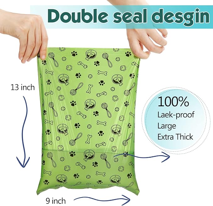 1080 Dog Poop Bags Bulk Value Pack, Strong Leak-Proof Doggie Bags for Poop, Dog Waste Bag Refill Rolls for Dogs(Scented)