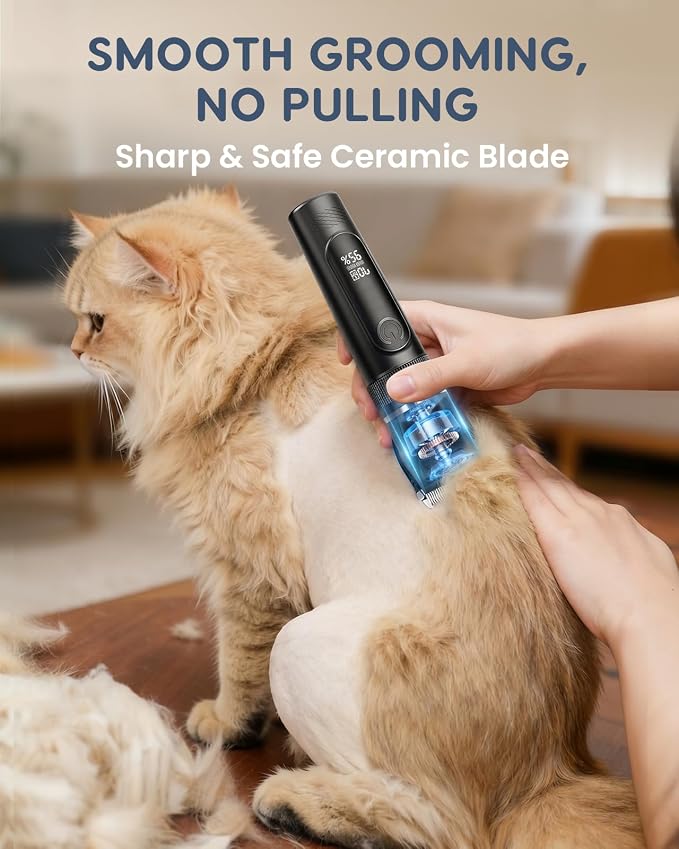 Cat Clippers for Matted Long Hair,Low Noise Cordless Pet Grooming Trimmer
