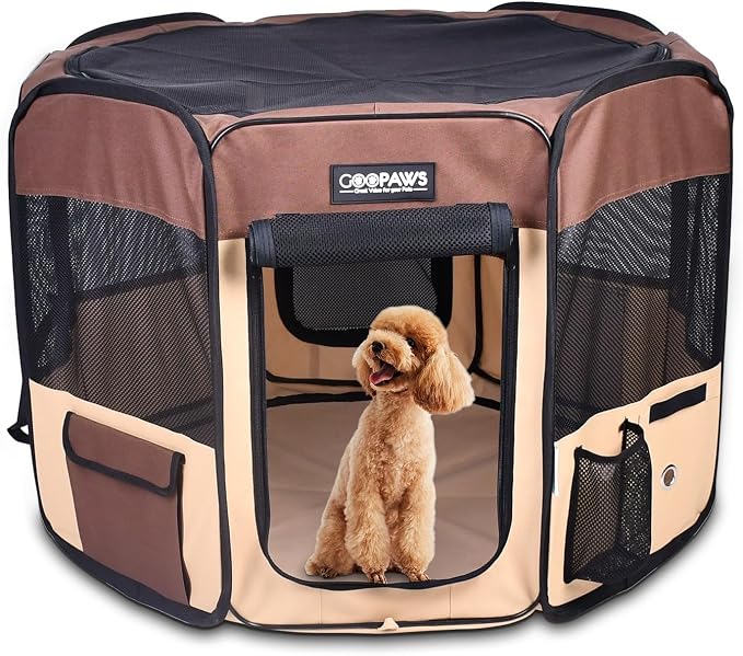 JESPET Pet Dog Playpens 36", 45" & 61" Portable Soft Dog Exercise Pen Kennel with Carry Bag for Puppy Cats Kittens Rabbits, Indoor/Outdoor Use