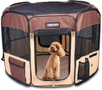 JESPET Pet Dog Playpens 36", 45" & 61" Portable Soft Dog Exercise Pen Kennel with Carry Bag for Puppy Cats Kittens Rabbits, Indoor/Outdoor Use