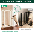 FXW Dog Gate, Extra Wide Adjustable for Openings Up to 46", 24" H | Flexible Space Control, Easy Walk-Through Access, 1 Panel + 1 Gate, For Puppies & Small Dogs, Garage Use