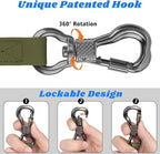 XiaZ Extra Long Dog Leash Waterproof, Training Long Line Lead for Large Medium Small Dogs Outside Walking, Playing, Camping, or Yard (100FT, Olive)