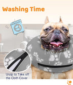 Supet Inflatable Dog Cone Collar Alternative After Surgery, Doggie Neck Donut Collar Recovery ECollar for Post Surgery, Soft Dog Cone for Small Medium Puppies Cats
