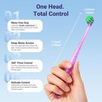 Dog Toothbrushes for Medium and Large Dogs&Cats, 2pcs, Ultra Soft Bristle, Long Durable Handle, Pet Tooth Brush and Dental Care Kit, Super Thin Bristle Gentle on Gum for Sensitive Pets, Red Violet