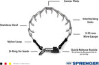 Herm Sprenger Stainless Steel Prong Dog Training Collar with Quick Release Buckle Ultra-Plus Pet Pinch Collar No-Pull Collar for Dogs Made in Germany 2.25mm x 16in Small