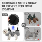 PAWCHIE Dog Grooming Hammock Harness for Dogs & Cats with Pet Nail Clipper Trimmer- Breathable Cat Hanger Sling for Trimming Clipping Nails-Dog Hammock Restraint Bag for Small Medium Large Dog,Grey XS