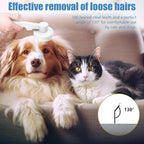Self Cleaning Dog Brush for Shedding，2-in-1 Skin Friendly Grooming Tool with Round Cake Design, Gentle Deshedding Brush for Dogs Cats Rabbits Long Short Hair Pets | Easy Clean (Blue)