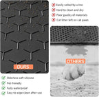 Bulkniu Silicone XL Cat Litter Mat, 28"X40", Raised Edge Waterproof, Black | Litter Trapping & Recycling, Easy to Clean, Non-Slip, Durable Safe & Odorless, Paw Friendly