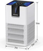 Air Purifiers for Home Large Room 1250 Ft², MOOKA H13 HEPA Filter M05 White | 15dB Ultra Quiet Air Cleaner for Bedroom Office with Aromatherapy, Perfect for Pet Hair, Dander, Dust, Smoke & Odors Filter