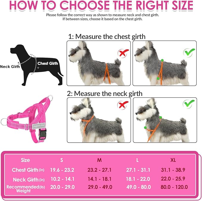 SlowTon No Pull Dog Harness - Heavy Duty Dog Harness and Leash Set for Medium Large Dogs, Reflective Tactical Harness with Soft Padded and Front Clip for Easy Walk and Training (FU, XL)