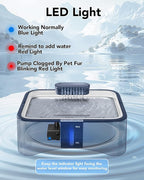 UPSKY Cat Water Fountain, 2.25Gal Large Capacity for Multi-Pet Homes | Ultra Quiet 304 Stainless Steel, Anti-Clog Pump with 4 Filters, Non-Slip Mat Included, Easy to Clean, Smart LED & Anti-Dry