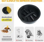 ADENGL 10" Elevated Dog Bowls – Metal Raised Dog Bowl Stand with 2 x 1700ml Stainless Steel Bowls, 1 Slow Feeder & Non-Slip Mat for Dogs
