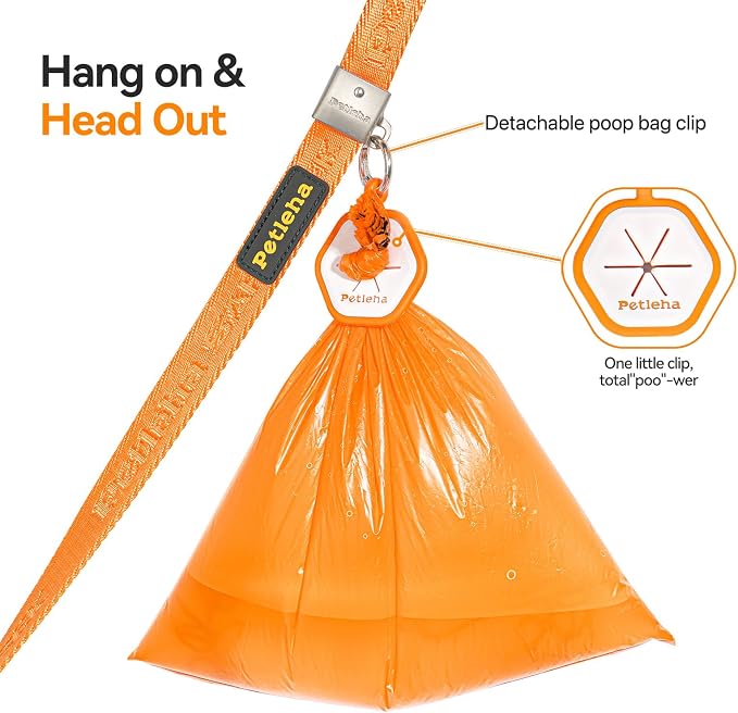 Dog Slip Leash with Double Padded Handles, Dog Training Lead to Stop Pulling,No-Pull Slip Leash and Collar Combo, Anti-Tangle,Traffic Control,Heavy Duty&Durable