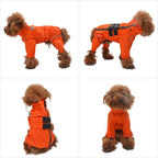 Lovelonglong Waterproof Dog Raincoat – 4-Leg Full Body Dog Rain Suit with Reflective Strips & Leash Opening, Outdoor Dog Jacket for Rainy Weather