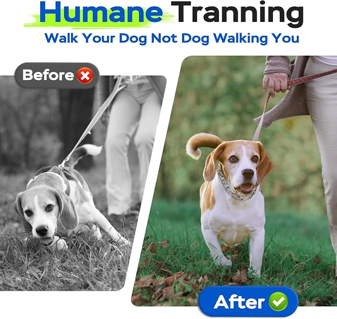 Supet Prong Collar for Dogs, Adjustable Dog Pinch No Pull Training Collar with Quick Release Buckle, Rubber Tips and Extra Links for Small Medium Large Dogs