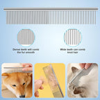 8-in-1 Cat Dog Grooming Scissors Set | with Comb, Nail Clipper, Brush