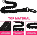 Long Dog Leash 10 FT: Heavy Duty Rope Leashes for Dogs Training with Swivel Lockable Hook Reflective Threads Bungee and Padded Handle - Dog Lead for Large Small Medium Dogs Outside Walking Hiking Red