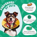 BENCMATE Inflatable Dog Cone Collar Alternative, Soft Dog Cone for Small Medium Large Dogs and Cats, Neck Recovery ECollar Donut Collar After Surgery (Medium, Cowboy)