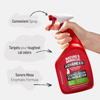 Nature’s Miracle Advanced Cat Stain & Odor Eliminator, Severe Mess, 32 oz | Enzymatic Cleaner Eliminates the Toughest Cat Messes, For Use on Multiple Surfaces, Safe For Pets and Home*, Fresh Scent