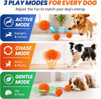 Smart Interactive Dog Toy to Keep Them Busy, Automatic Moving, E-TPU Material, 3 Interactive Modes, IPX7 Waterproof, USB Rechargeable, Active Rolling Ball for Puppy, Medium and Large Dogs