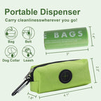Dog Poop Bags with Handles 10 Rolls, 120 Counts Pine Scented Dog Waste Bags with Dispenser, Leak Proof and Extra Thick, Easy-Tie Pet Poop Bags with Holder for Dogs, Puppies, Cats, Kitten