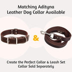 ADITYNA Leather Dog Leash for Large & Extra-Large Dogs, 6ft x 1" | Soft yet strong leather leash for walking, training, hiking — great for Great Dane, Rottweiler, Cane Corso, Mastiff.