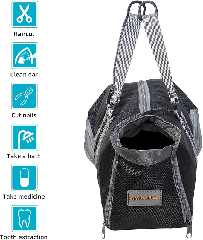 Cinf Cat Restraint Grooming Bag, Anti-Scratch Tool for Nail Trimming | Safe grooming restraint bag controls cat movement for bathing, nail trimming, injections and veterinary examinations