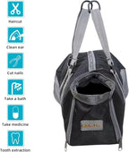 Cinf Cat Nail Clipping Cleaning Grooming Restraint Bag No Scratching Biting for Bathing Nail Trimming Injecting Examining(Black,S)