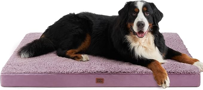 EHEYCIGA Orthopedic Dog Bed Extra Large with Removable Washable Cover,50x36 | Egg Crate Foam Support,Durable Oxford fabric,Non-Slip Bottom,Machine Washable,Soft Waterproof Plush Pet Bed Mat For Crate