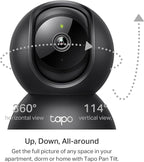Tapo 2K Pan Tilt Security Camera for Baby Monitor, Dog Camera,C211(2-Pack) | Motion Detection, 2-Way Audio Siren, Night Vision, Cloud &SD Card Storage, Works with Alexa & Google Home, Black