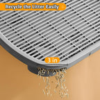 Litter Catching Step for Cat Litter Box, Litter Trap Stool for Automatic Litter Box Self Cleaning, Litter Collection Stairs, Litter Catcher Ramp for Old Geriatric Senior Cat or Kitten
