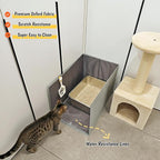 Extra Large Cat Litter Box Enclosure, Open Top High Sided Splash Guard, Water Resistance Shield for Cat Litter Boxes