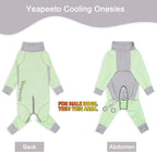 Dog Sun Protection Cooling Suit UPF 50+, Quick-Dry Breathable Jumpsuit for Large & Medium Dogs, Outdoor Dirt-Resistant Shedding Control Pet Apparel (Chartreuse, 2X-Large)