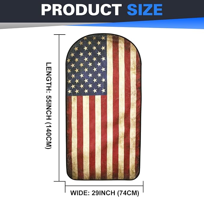 ZIMABLUE 2 Pack American Flag Waterproof Towel Car Seat Covers, Sweatproof Non-Slip Seat Protector, Machine Washable Universal Front Bucket Seat Covers for Cars, SUVs, Gym, Beach, Sports & Pets