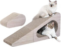 PAWZ Road 28.3" Cardboard Cat Scratcher Triangle 2 in 1 Cat Scratching Ramp | Incline Cat Scratching Pad,Cardboard Scratching Post Double as Cat Tunnel Scratcher with Interactive Toy Balls for Indoor Cat