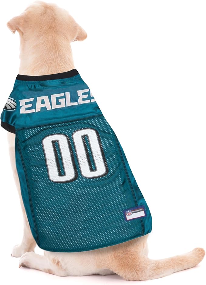 Pets First NFL Philadelphia Eagles Dog Jersey, Size X-Small, Football Shirt Costume for Pet, Dog Sports T-Shirt, NFL Team Clothing for Cats, Licensed Pet Apparel Available in 7 Sizes and 32 Teams