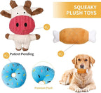 Toozey 7 Pack Small Dog Toys, Puppy Teething Toys, Durable Ropes Chew Toys, Cute Calf Squeaky Dog Toys, Non-Toxic and Safe