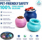 Wobbly Dog Enrichment Lick Toy, Stuffable Frozen Lick Bowl to Keep Dogs Busy, Long-Lasting Interactive Treat Dispensing Dog Toy, Silicone Fetch Catch Chew Toy(Teal,S)